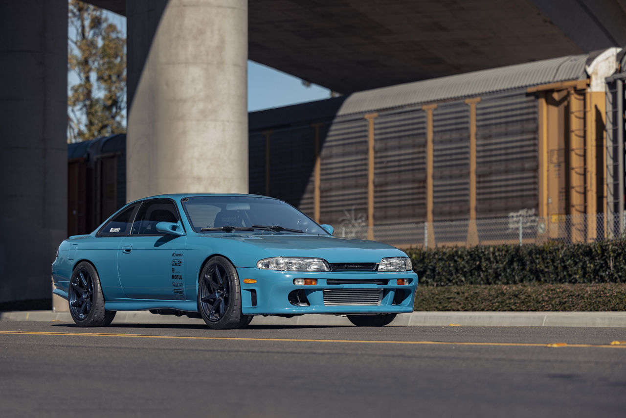 1995 Nissan 240SX - Motegi BATTLE - Blue | Motegi Wheels